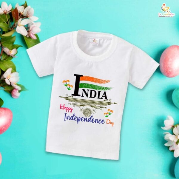 Babywish Independence Day T-Shirt for Boys and Girls 15th August T-Shirts HAPPY INDEPENDENCE DAY - Image 3