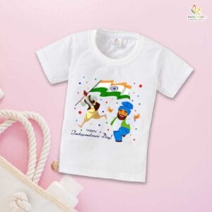 Babywish Independence Day T-Shirt for Boys and Girls 15th August T-Shirts HAPPY INDEPENDENCE DAY