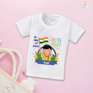 Babywish Independence Day T-Shirt for Boys and Girls 15th August T-Shirts HAPPY INDEPENDENCE DAY