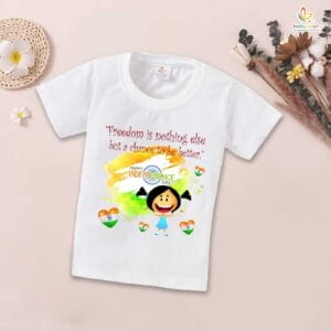 Babywish Independence Day T-Shirt for Boys and Girls 15th August T-Shirts HAPPY INDEPENDENCE DAY