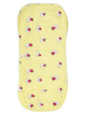 Yellow muslin burp cloth for babies – soft and absorbent cotton feeding towel by Babywish