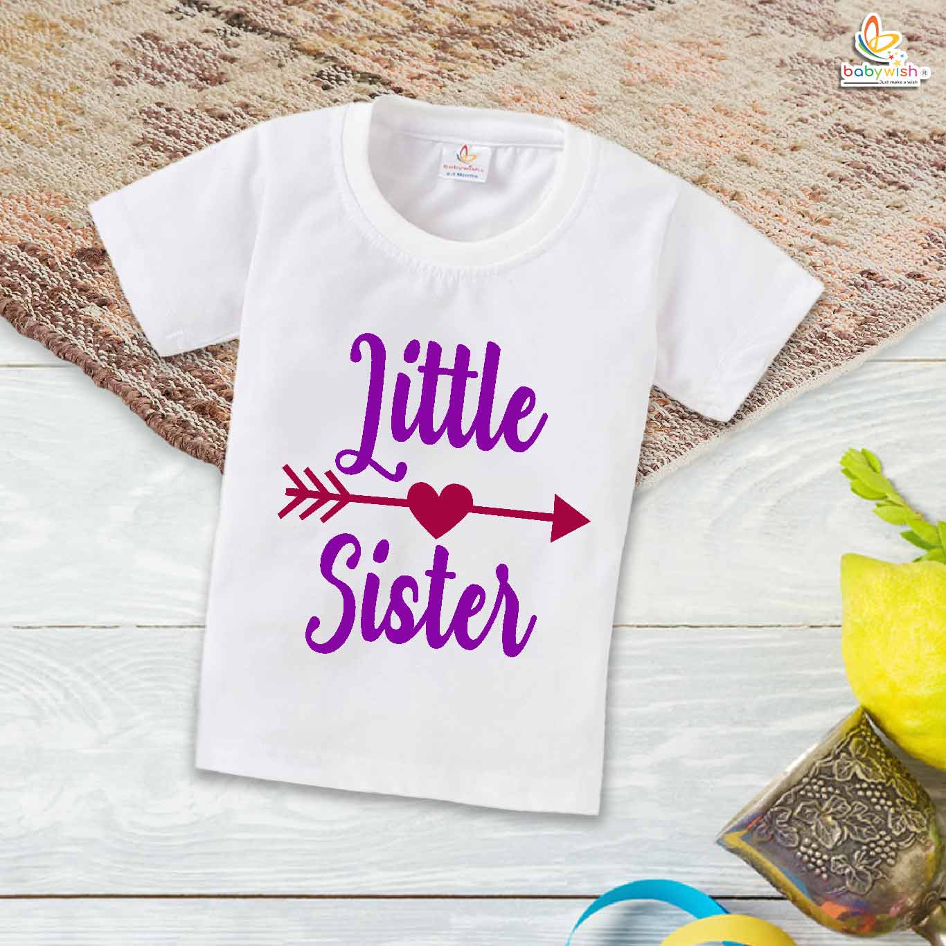 Lil Sister T-Shirt – Brother & Sister Matching Family T-Shirt – Cute "Lil Sister" Tee for Girls – Baby & Toddler Clothing – Babywish