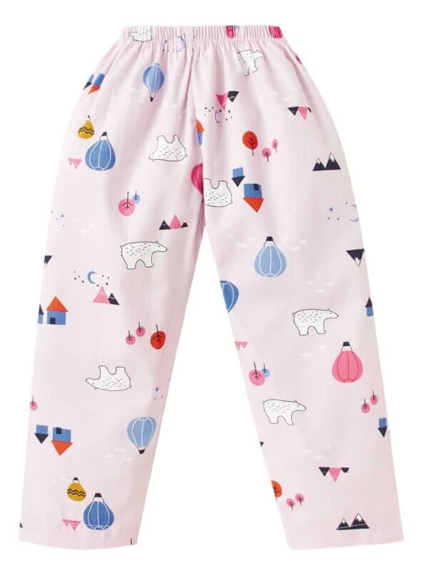 Kids Sleepsuit for Baby Boy’s and Girl’s Topwear and Pajamas Set Long Sleeve Sleepwear Baby Clothing Sets - Peach Bear Print - Image 5