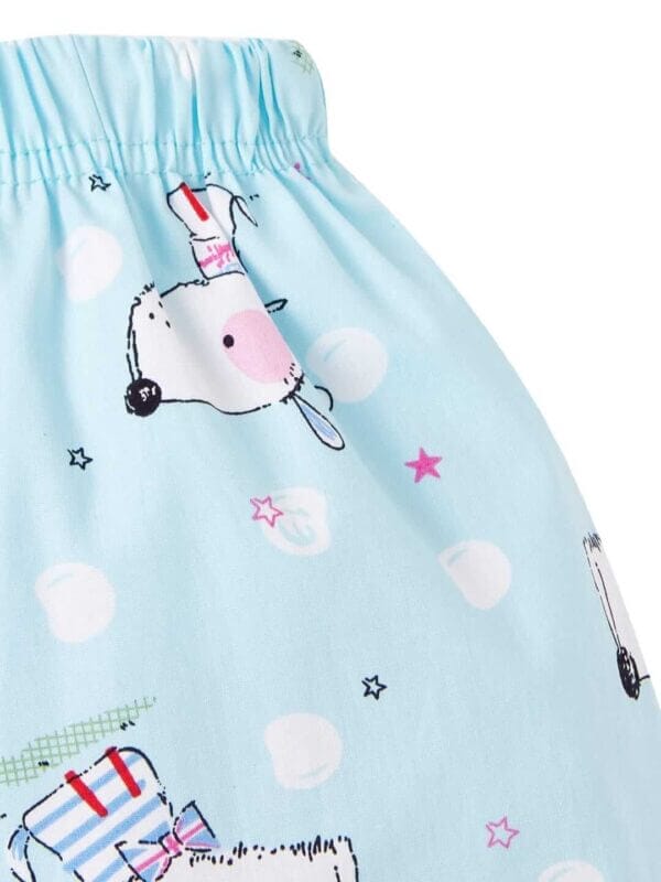 Kids Sleepsuit for Baby Boy’s and Girl’s Topwear and Pajamas Set Long Sleeve Sleepwear Baby Clothing Sets - Blue Cow Theme - Image 6