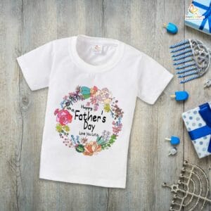 Father's Day Special T-Shirt for Boy’s and Girl’s Half Sleeve Topwear for Unisex Kids | Love You Lots |