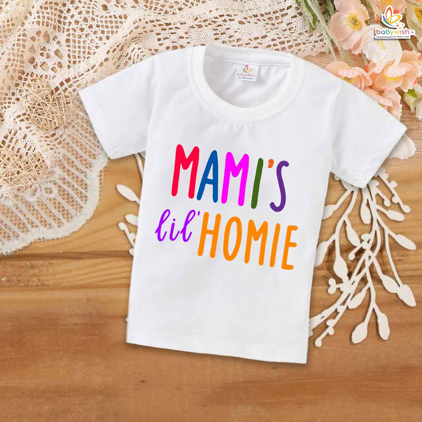 Mami’s Lil Homie – Cute & Funny Matching Mama & Maami T-Shirts for Babies, Toddlers & Family Photoshoots | Babywish