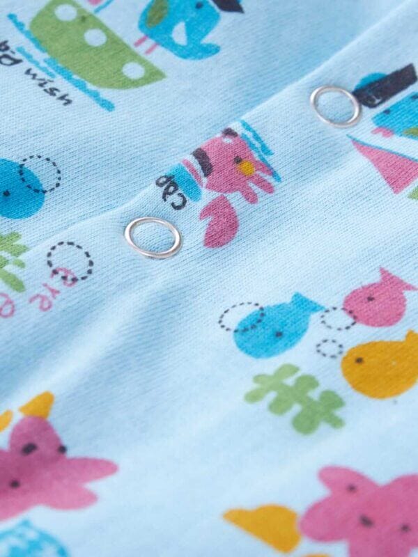 Baby Boy's and Baby Girl’s Bodysuits Cotton Full Sleeve Rompers Onesies for Infant Marine Life Print Set of 2 - Image 7