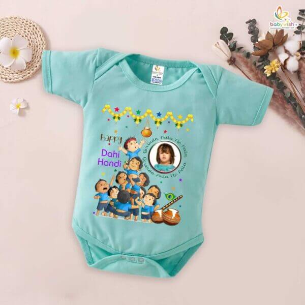 Babywish Dahi Handi Romper Brother Sister Matching dress for DHNDI - Image 4
