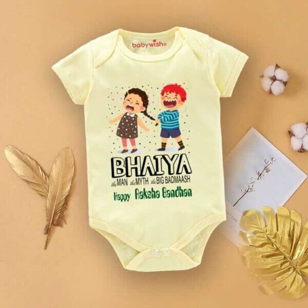 Babywish Rakshabandhan Romper Brother Sister Matching dress Rakshabandhan gift for Rakhi - Image 3