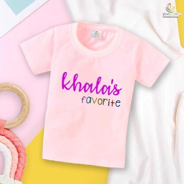Khala's Favorite T-Shirt – Cute Auntie Shirt for Women | Gift for Khala, Indian Aunt Outfit, Matching Family Tee, Babywish - Image 3
