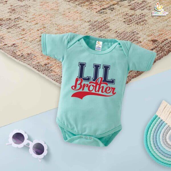 Lil Brother Romper – Brother & Sister Matching Bodysuits – Cute Baby Clothes for Little Brother and Big Sister – Soft Cotton Infant Outfit – Babywish - Image 4
