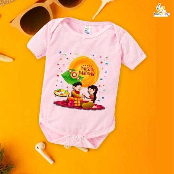 Babywish Rakshabandhan Romper Brother Sister Matching dress Rakshabandhan gift for Rakhi - Image 4