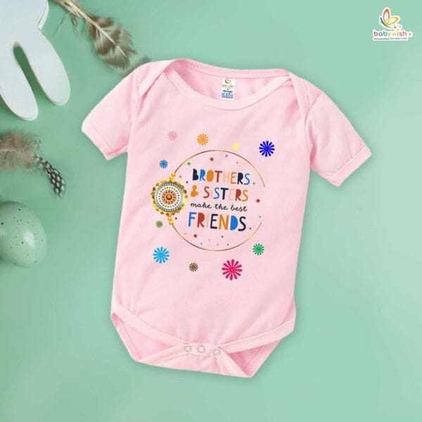 Babywish Rakshabandhan Romper Brother Sister Matching dress Rakshabandhan gift for Rakhi - Image 4
