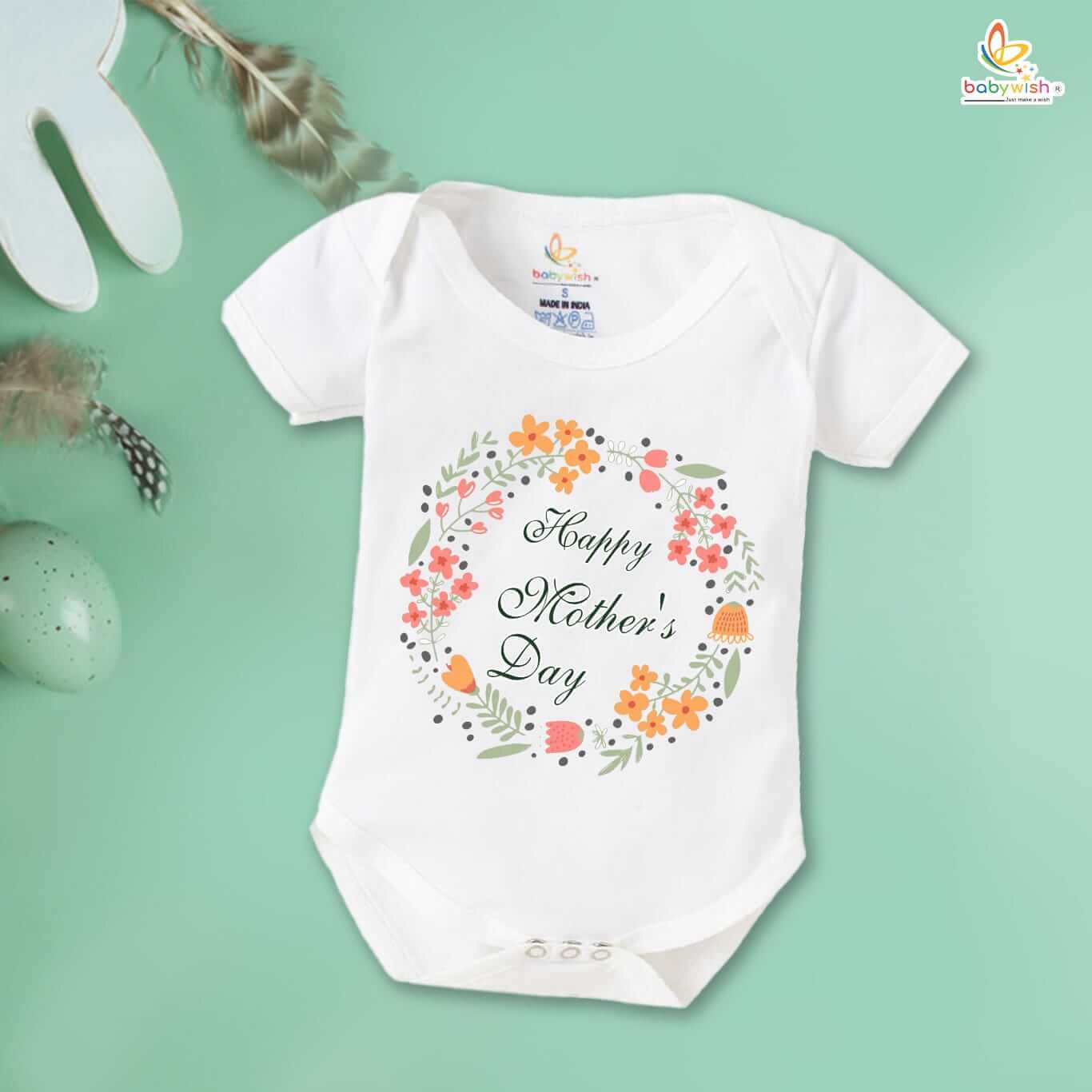 Mother’s Day Special Baby Outfit – Half Sleeve Unisex Romper Onesies for Newborns, Soft & Cute Baby Clothes, Perfect Gift for Newborn Baby