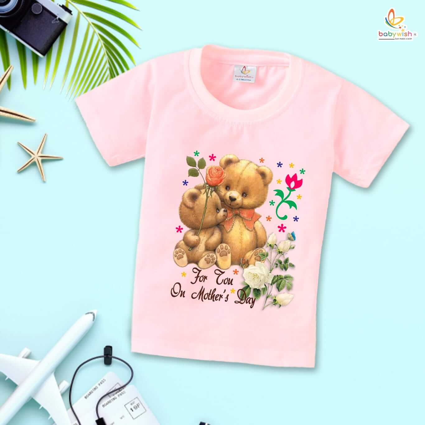 Mother’s Day Special T-Shirt for Boys & Girls – Half Sleeve Unisex Topwear for Kids, Soft & Comfortable, Cute Design, Perfect Gift for Mother’s Day