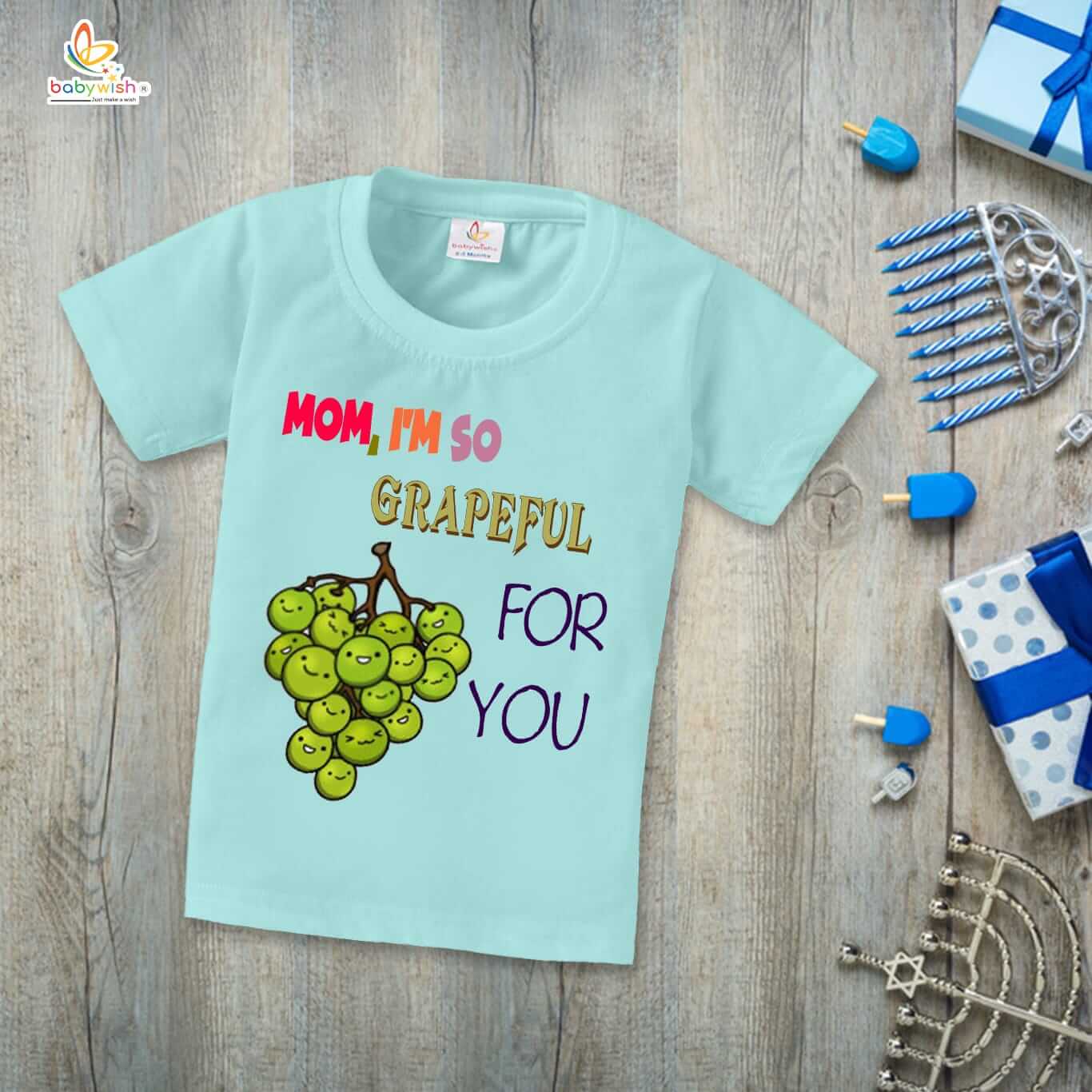 Mother's Day Special T-Shirt for Boy’s and Girl’s Half Sleeve Topwear for Unisex Kids