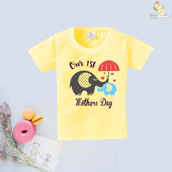 Babywish Mothers Day Baby T-shirt with Elephant Print - Image 4