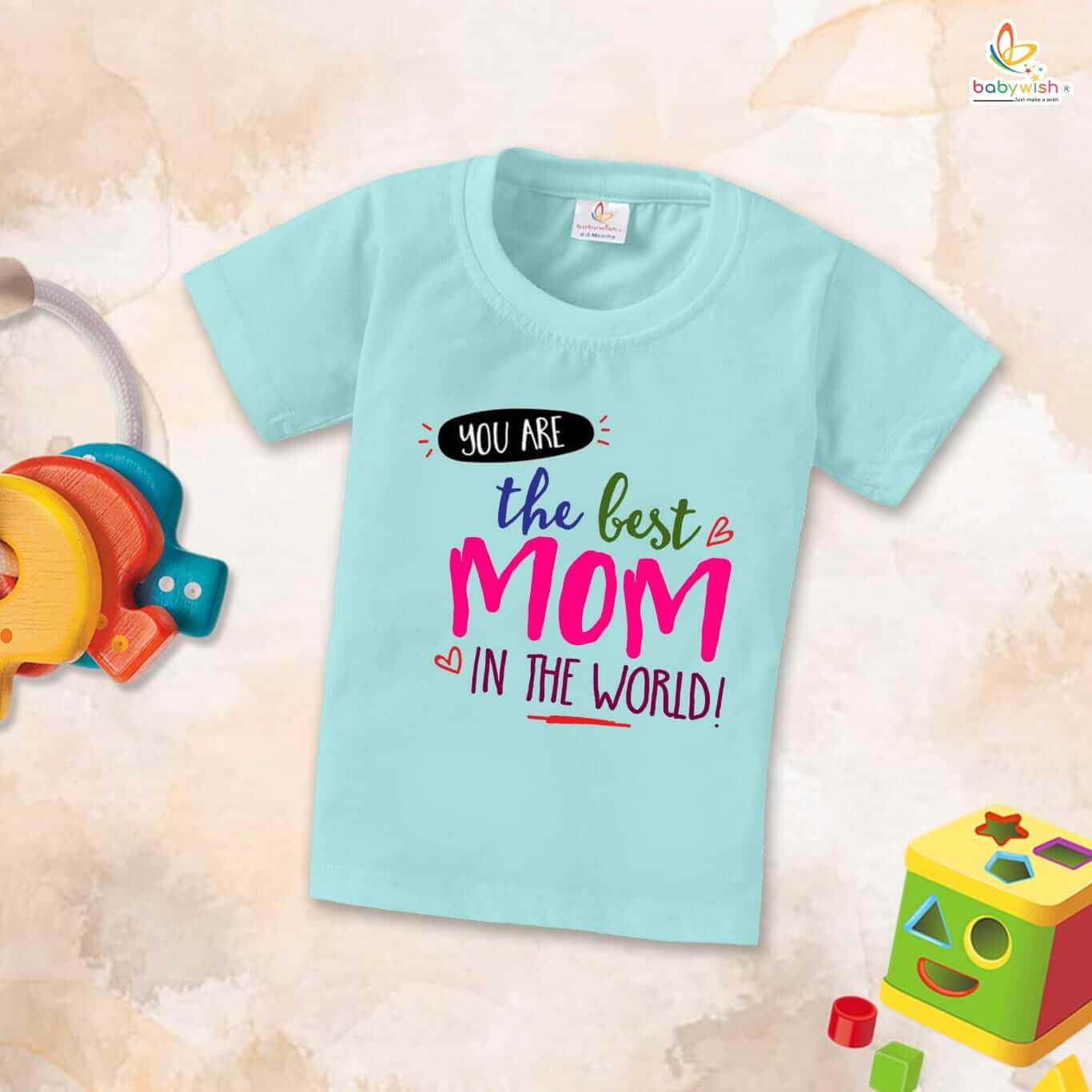 Mother's Day Special T-Shirt for Boys & Girls, Unisex Kids Half Sleeve Topwear, Cute Mom & Me Matching Outfit, Soft Cotton Tee for Toddlers and Babies Gift, Comfortable Daily Wear
