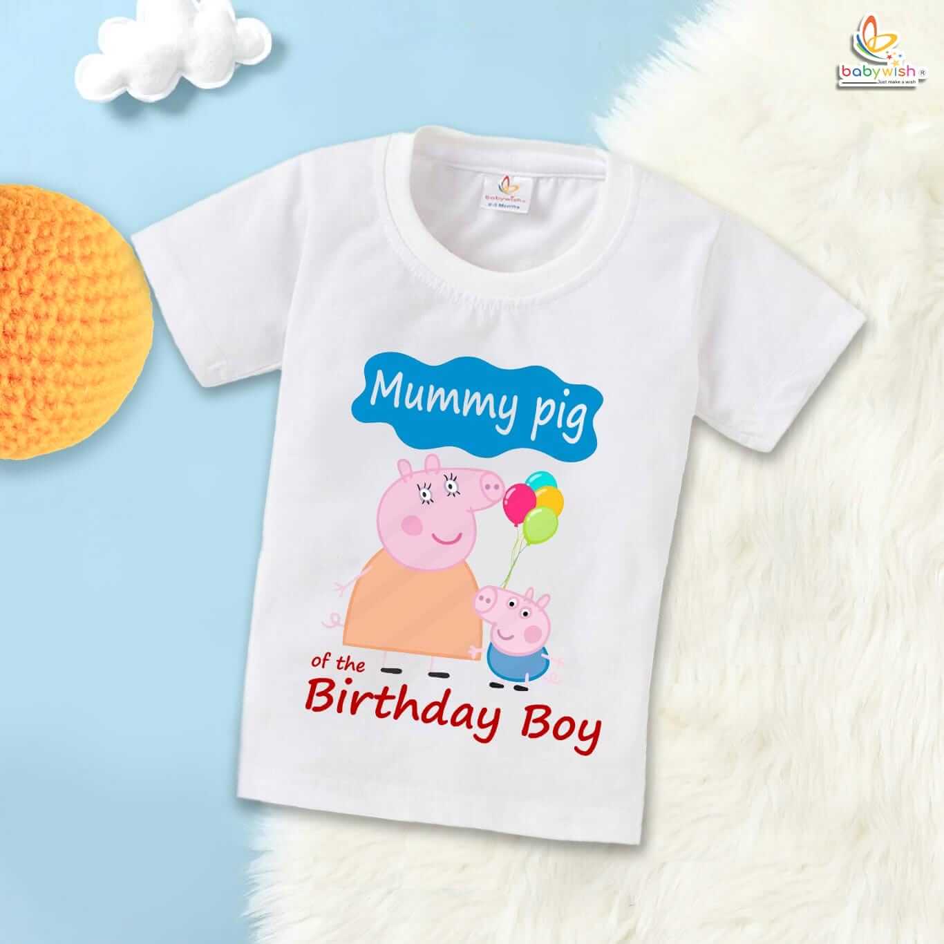 Mummy Pig Birthday T-Shirt – Cute Family Birthday Shirt for Mom | Matching Peppa Pig Theme Party Outfit for Women by Babywish