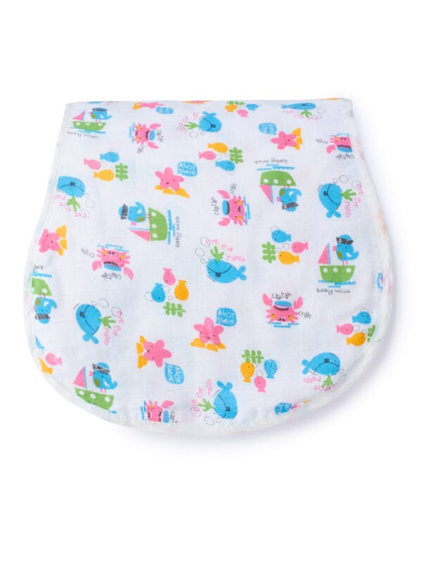 Cotton Baby Burp Cloth with Ocean Print
