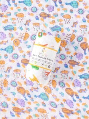 Muslin Swaddle Blankets 100% Organic for newborn Baby Multipurpose Infant Swaddle 112x112cm - Combo Pack of 2