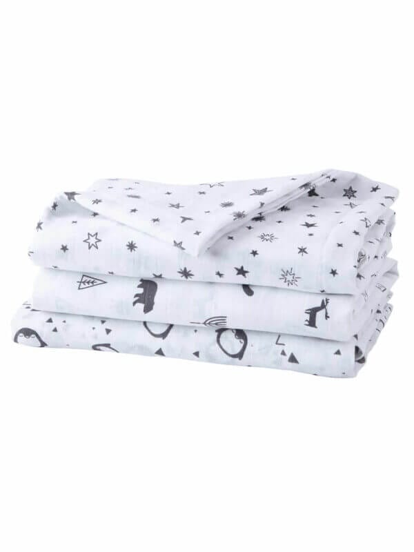 Muslin Swaddle Blankets 100% Organic for newborn Baby Multipurpose Infant Swaddle 112x112cm - Combo Pack of 3 - Image 2
