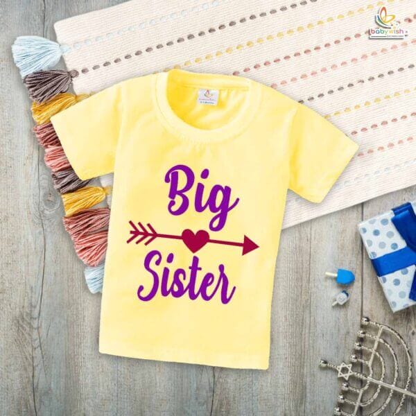 Big Sister T-Shirt | Matching Brother-Sister Outfits | Cute Sibling T-Shirts for Kids | My Brother-Sister Tee | Babywish - Image 4