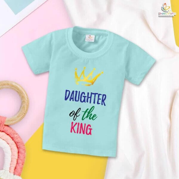Daughter of a King – Stylish Father T-shirt for Girl Dads | Matching Father-Daughter Outfit Idea | Babywish - Image 2
