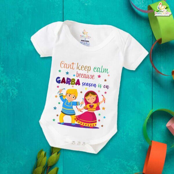 Babywish Baby Navratri Romper Bodysuit My First Dussehra Garba Season is On - Image 5