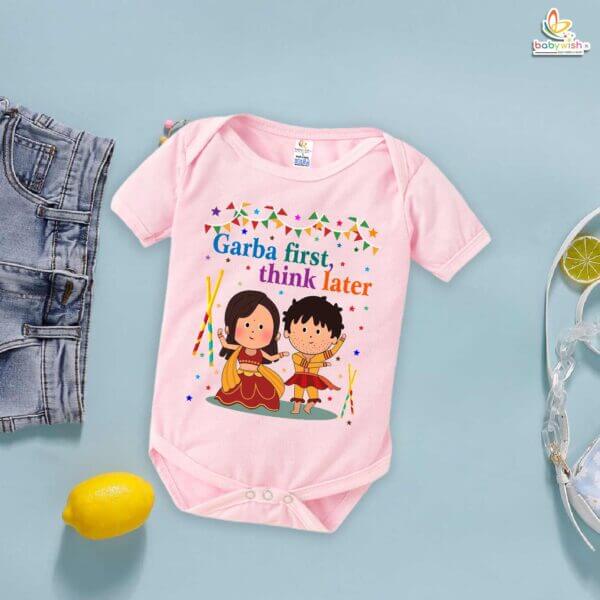 Babywish Baby Navratri Romper Bodysuit My First Dussehra Garba First Think Later - Image 3
