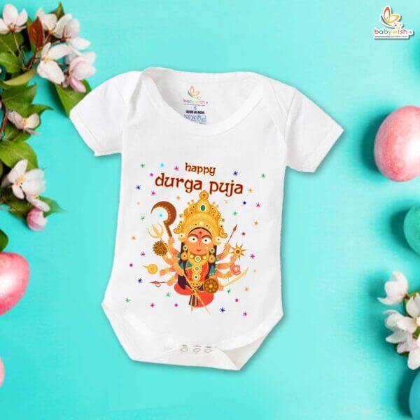 Babywish Baby Navratri Romper Bodysuit My First Dussehra Happy Durga Pooja - Image 5