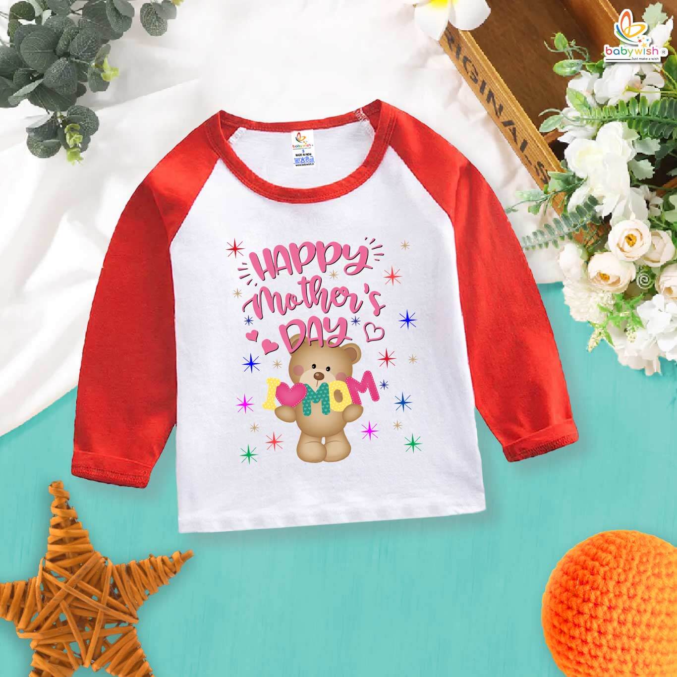 My First Mother’s Day Baby T-Shirt – Full Sleeve “Today Is Mummy’s Day” Outfit for Newborn Infant Boys and Girls – Babywish