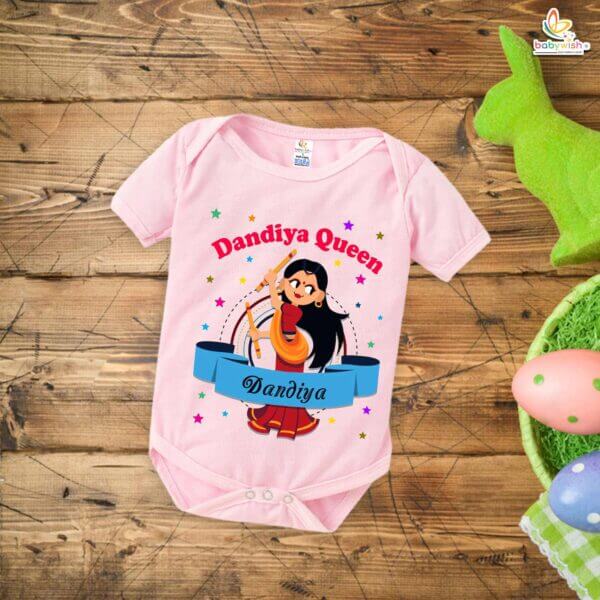 Babywish Baby Navratri Romper Bodysuit My First Dussehra Dandiya Queen - Image 3