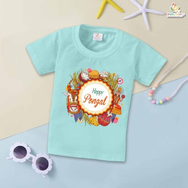 Happy Pongal to All My First Pongal T-shirt – Cute Newborn & Infant T-shirt for Pongal Celebration | Baby Pongal Outfit for Boys & Girls – Babywish - Image 2