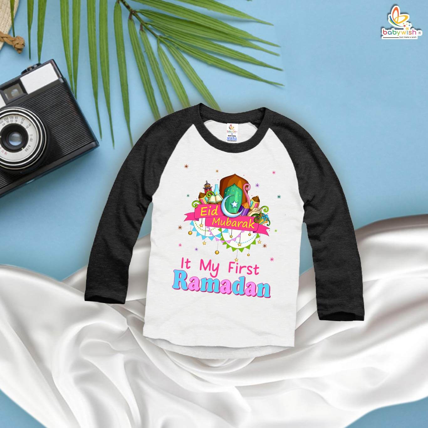 My First Ramadan Full Sleeve T-Shirt – “First Ramadan Mubarak” Print | Baby Boys & Girls Islamic Festival Shirt | Adorable Baby Ramadan & Eid Outfit 2025 by Babywish