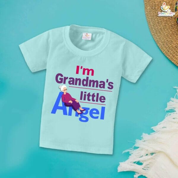 Grandma's Little Angel – My Grandmother T-shirt for Babies & Toddlers | Cute Grandmother Gift Tee | Babywish - Image 2