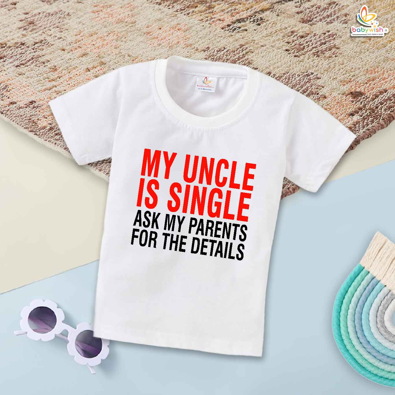 My Uncle Is Single T-Shirt – Funny Chacha & Chachi Shirt for Men | Cool Uncle Gift, Indian Family Tee, Babywish