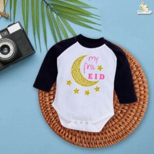 My First Eid Full Sleeve Baby Romper – Adorable Eid Bodysuit for Newborns & Infants – Babywish