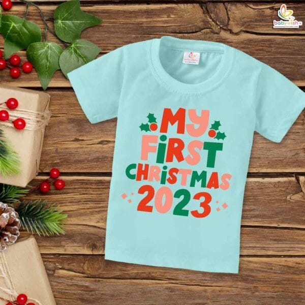 Babywish Christmas T-shirt My First Christmas T-shirt My First Christmas in 2024 - Image 2