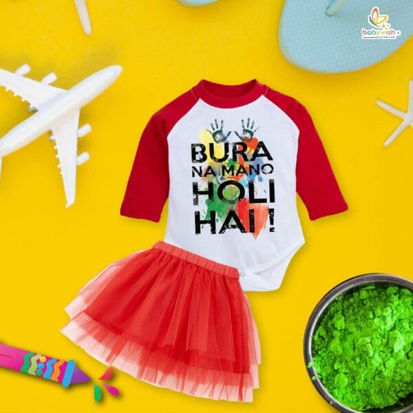 Newborn girls tutu skirt Full Sleeve romper Holi print onesies bodysuits for baby 0 to 12 months - Image 2