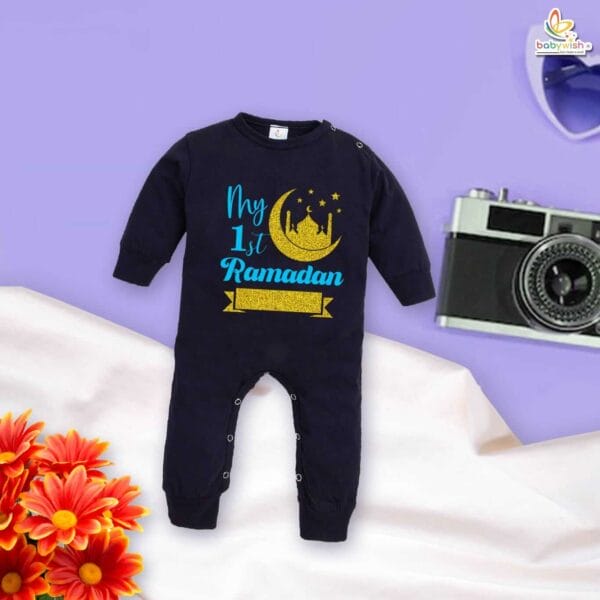 My First Ramadan Baby Romper – Full Body “My 1st Ramadan” Bodysuit for Newborns & Infants | Eid Outfit for Boys & Girls 2025 by Babywish