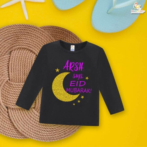 My First Eid Full Sleeve T-shirt – Eid Mubarak Baby Outfit – Babywish - Image 2