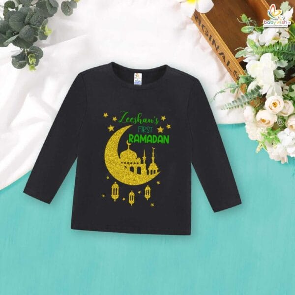 My First Eid T-Shirt for Baby | First Ramadan Full Sleeve Outfit for Boys & Girls – Islamic Festival Wear 2025 – Babywish - Image 2