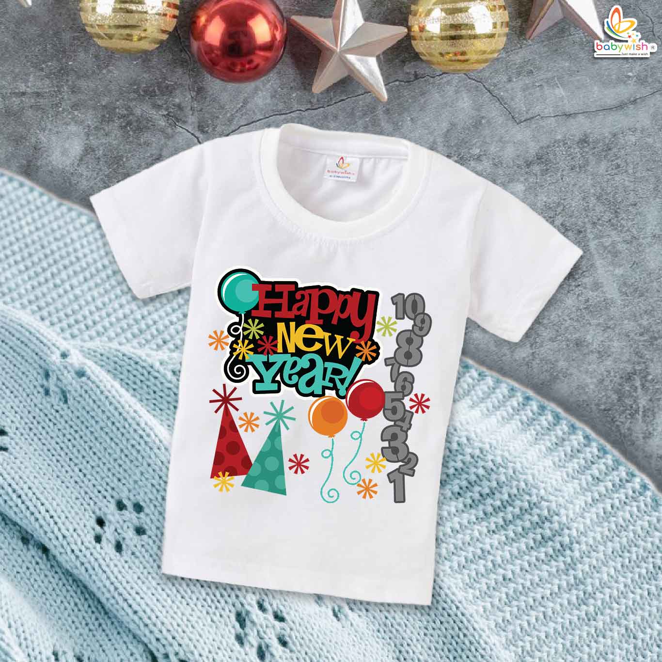 Babywish New Year T-shirt My First New Year T-shirt Happy New Year Numeric Print
