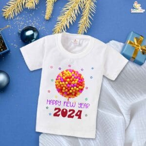 Babywish New Year T-shirt My First New Year T-shirt Balloon Circle New Year