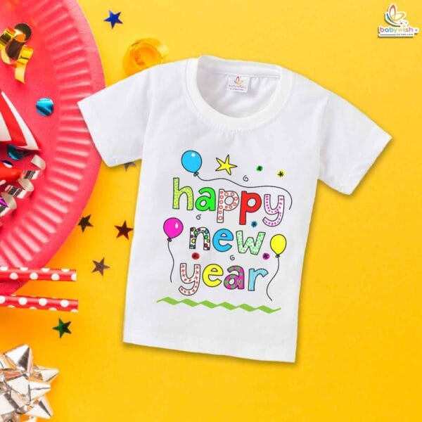 Babywish New Year T-shirt My First New Year T-shirt Happy New Year Balloon Print