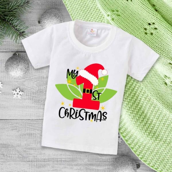 Babywish Christmas T-shirt My First Christmas T-shirt Berry Theme Christmas Print