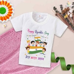 Babywish Republic Day T-shirt My First Republic Day T-shirt Happy Republic Day Mera Bharat Mahan