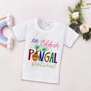 Pongal Festivals Tree Print My First Pongal T-shirt – Cute Newborn & Infant T-shirt for Pongal Celebration | Baby Pongal Outfit for Boys & Girls – Babywish