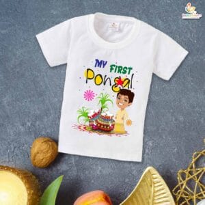 First Pongal My First Pongal T-shirt – Cute Baby T-shirt for Newborns & Infants | Perfect Pongal Outfit for Boys & Girls – Babywish